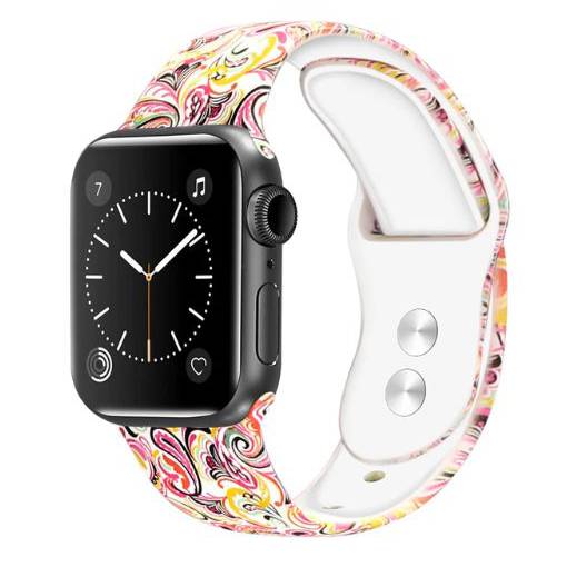 Foto - eses Silikonový řemínek pro Apple Watch - Vzorovaný 38mm, 40mm, 41mm