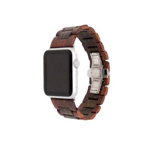 Foto - eses Dřevěný řemínek pro Apple Watch - Hnědý 42mm, 44mm, 45mm, 49mm