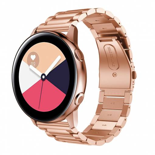 Foto - eses Kovový řemínek růžově zlatý pro Samsung Galaxy Watch Active