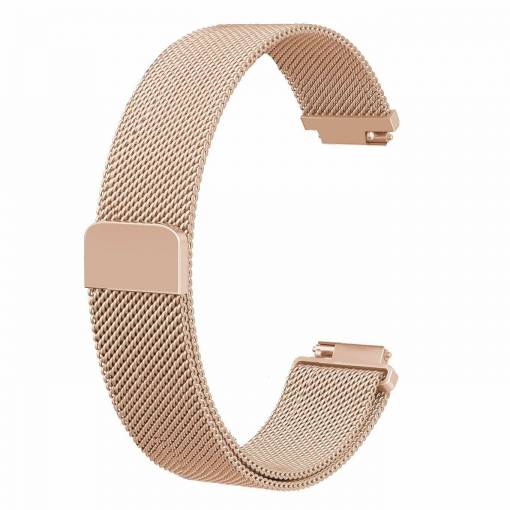 Foto - eses Milánský tah pro Fitbit Inspire 1, 2, HR, Ace 2 a 3 - Velikost L, růžová zlatá