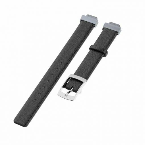 Foto - eses Kožený řemínek pro Fitbit Inspire 1/2/HR, Ace 2/3 - Černý