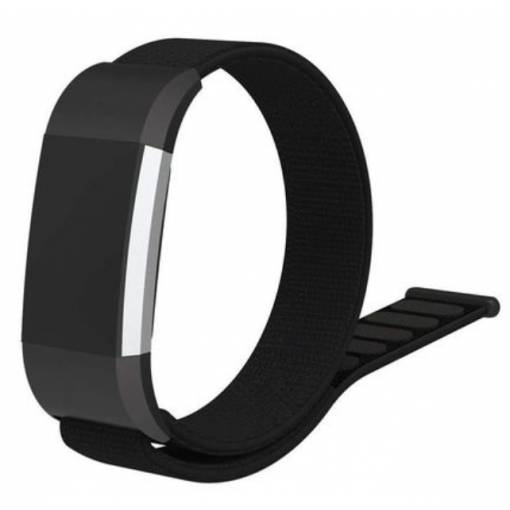 Foto - eses Nylonový řemínek pro Fitbit Charge 2 - Černý