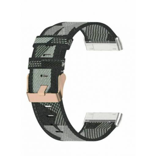 Foto - eses Tkaný řemínek šedobílý pro Fitbit Versa 3