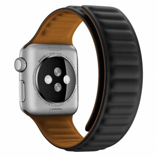 Foto - eses silikonový magnetický řemínek pro Apple Watch černý 42mm/44mm/45mm