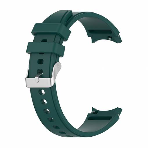 Foto - eses Silikonový řemínek pro Samsung Galaxy Watch 4, 5, 6, 7 - Tmavě zelený, 20 mm