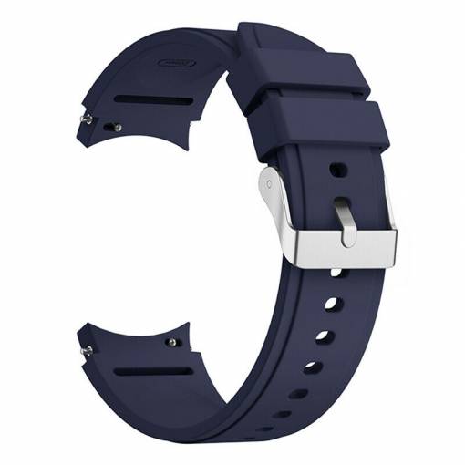 Foto - eses Silikonový řemínek pro Samsung Galaxy Watch 4, 5, 6, 7 - Tmavě modrý, 20 mm