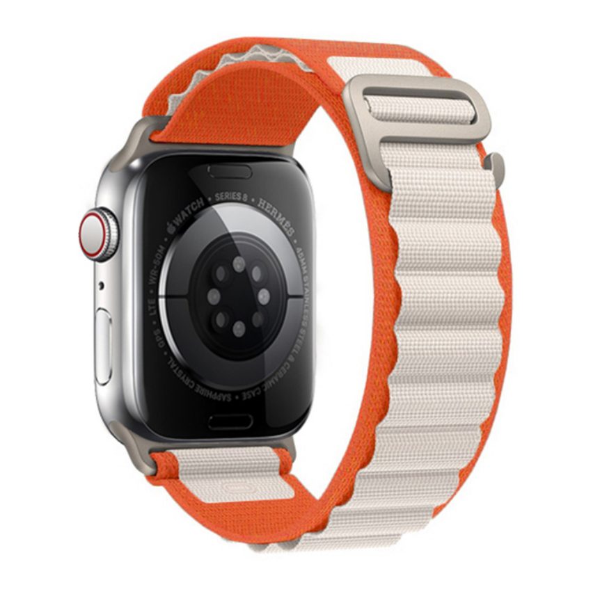 eses Alpský tah pro Apple Watch - Béžovo oranžový 42mm, 44mm, 45mm, 49mm