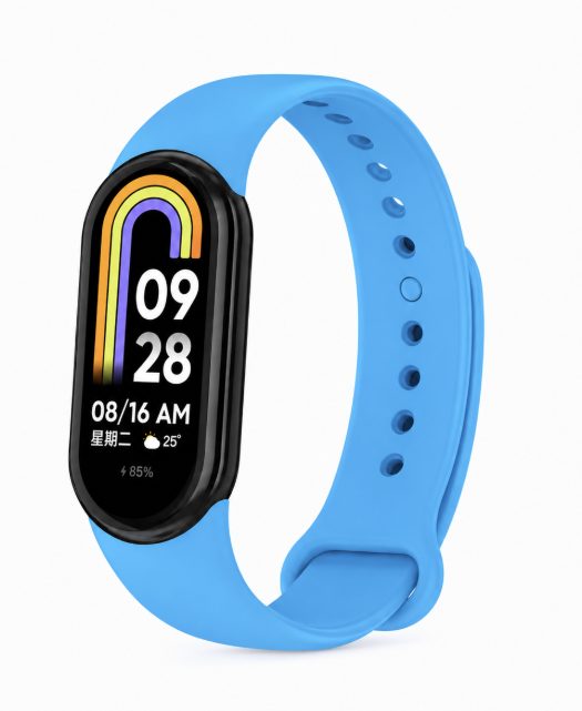 eses Silikonový řemínek pro Xiaomi Smart Band 8, 9 a 10 - Světle modrý