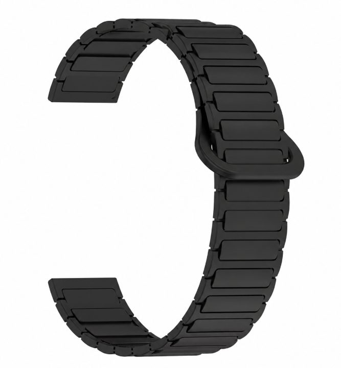 eses Magnetický silikonový řemínek - Černý, 22 mm