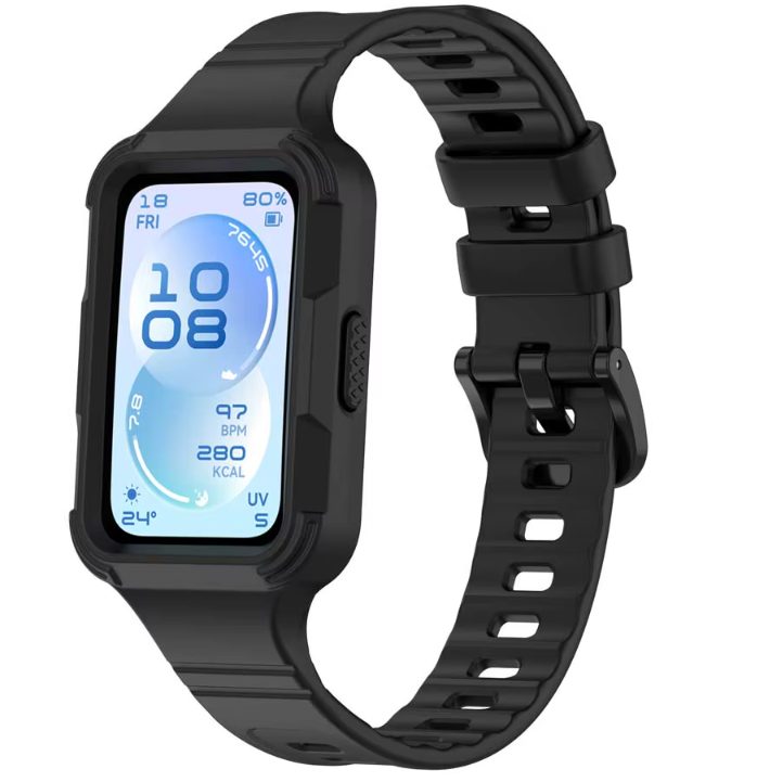 eses Silikonový náramek pro Huawei Band 11 - Černý