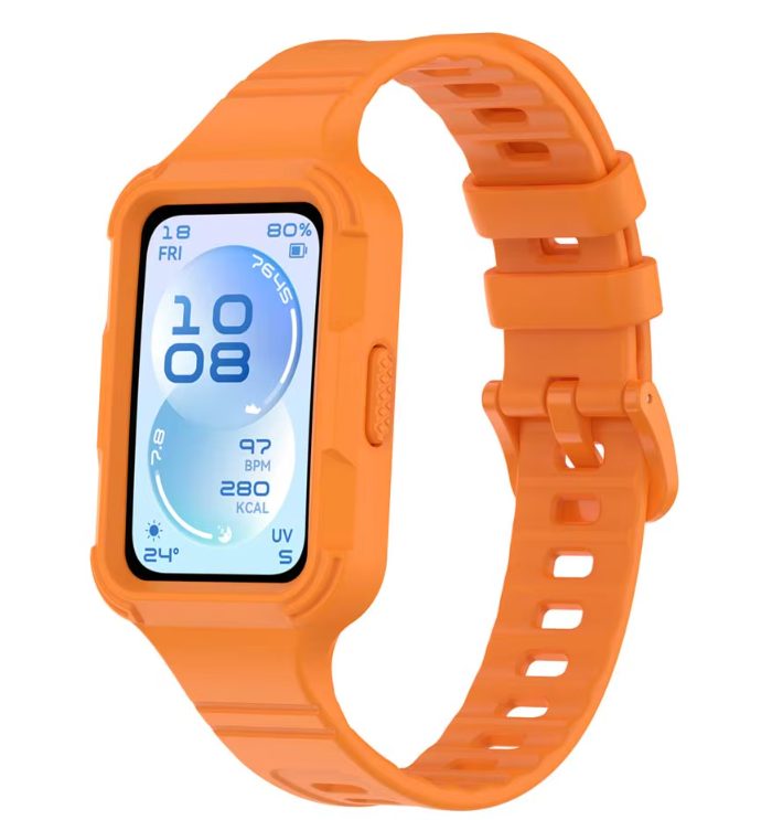 eses Silikonový náramek pro Huawei Band 11 - Oranžový