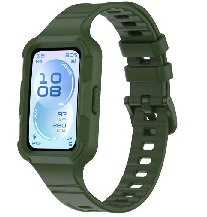 eses Silikonový náramek pro Huawei Band 11 - Zelený