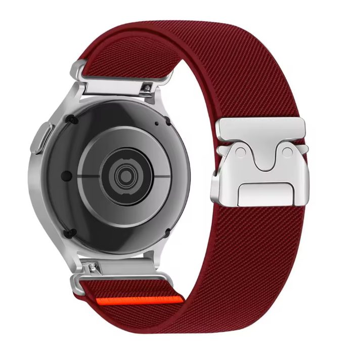 eses Nylonový řemínek se sponou - Červený, 22 mm