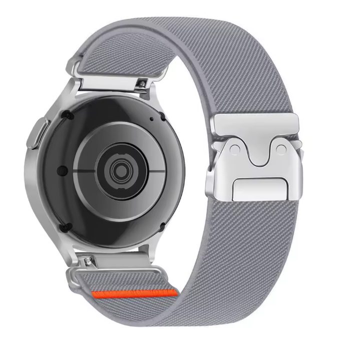 eses Nylonový řemínek se sponou - Šedý, 22 mm