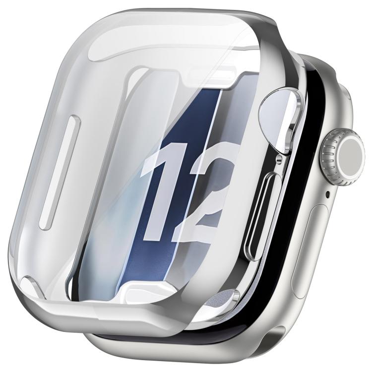 Silikonový kryt pro Apple Watch 12 46mm - Stříbrný