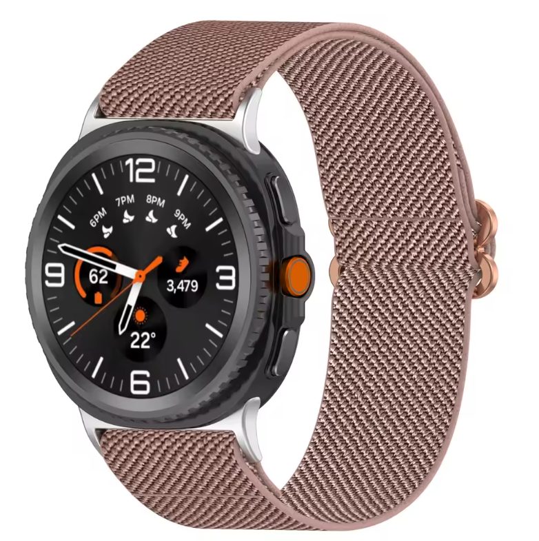 eses Nylonový elastický řemínek pro Samsung Galaxy Watch 8 a 9 - Růžový
