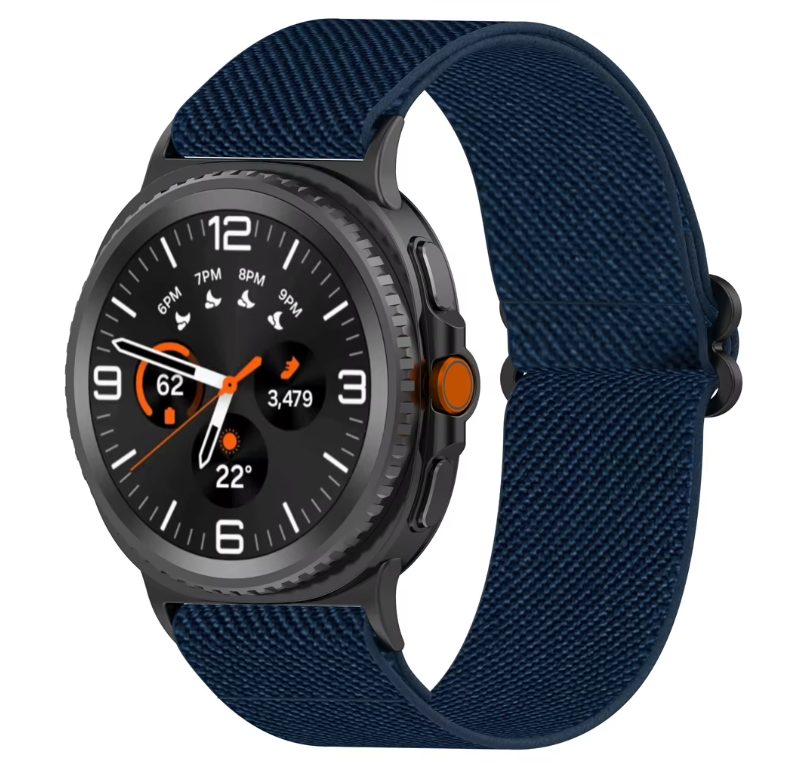 eses Nylonový elastický řemínek pro Samsung Galaxy Watch 8 a 9 - Modrý