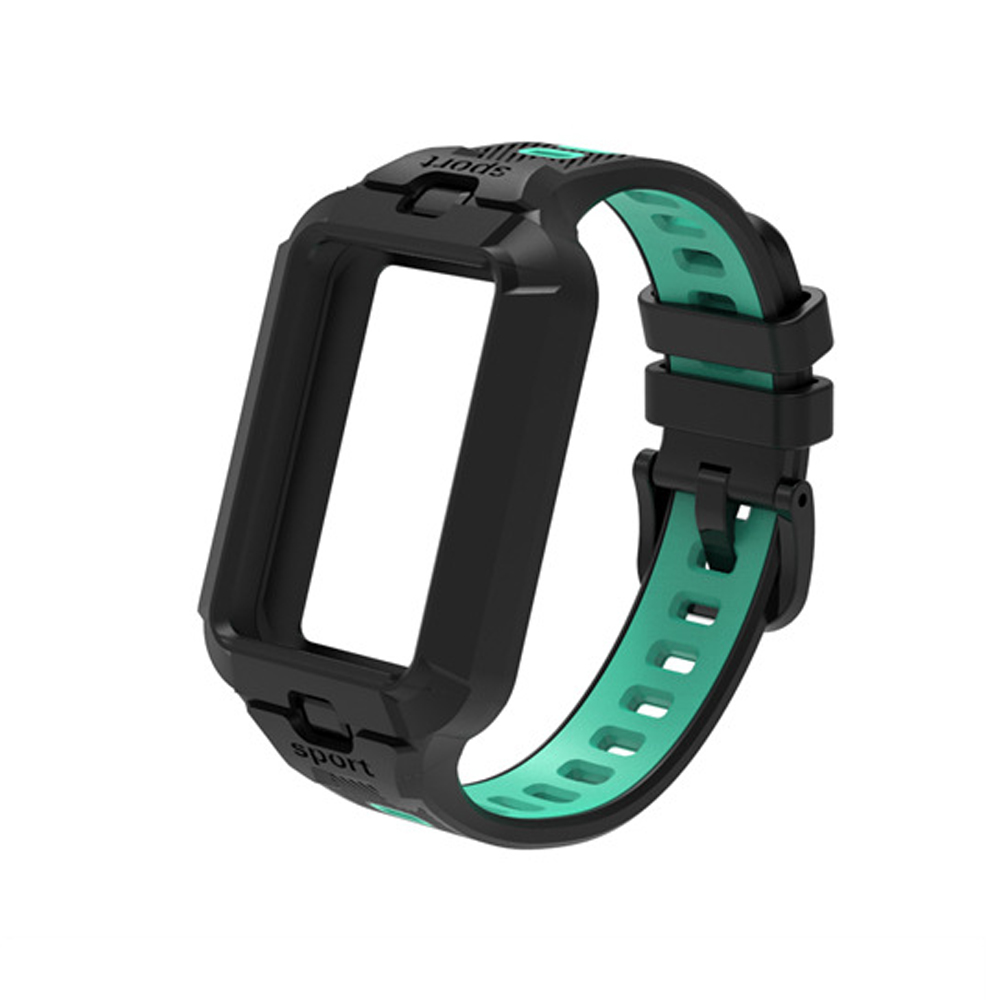 eses Silikonový řemínek s rámečkem pro Honor Band 9, 10 a 11 - Černo modrý