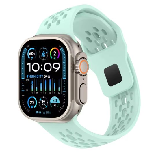eses Silikonový řemínek pro Apple Watch se šikmými koncovkami - Mátový 38mm, 40mm, 41mm, 42mm