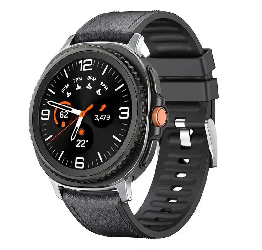 eses Kožený řemínek pro Samsung Galaxy Watch 8 Galaxy Watch 9 - Černý