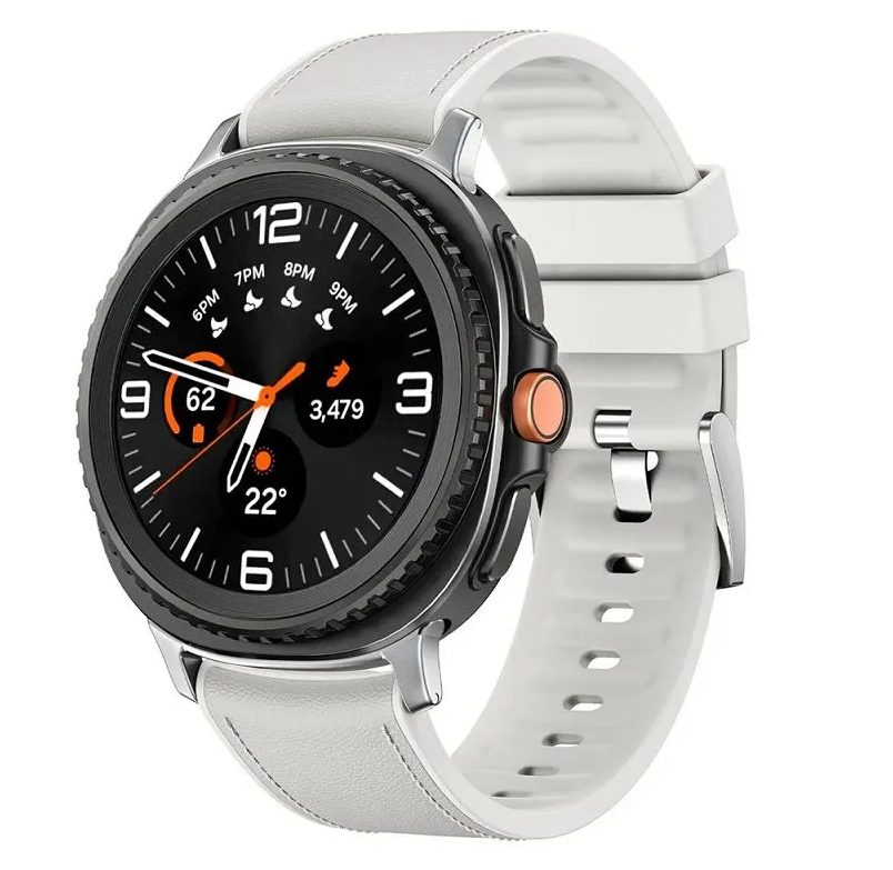 eses Kožený řemínek pro Samsung Galaxy Watch 8 Galaxy Watch 9 - Bílý