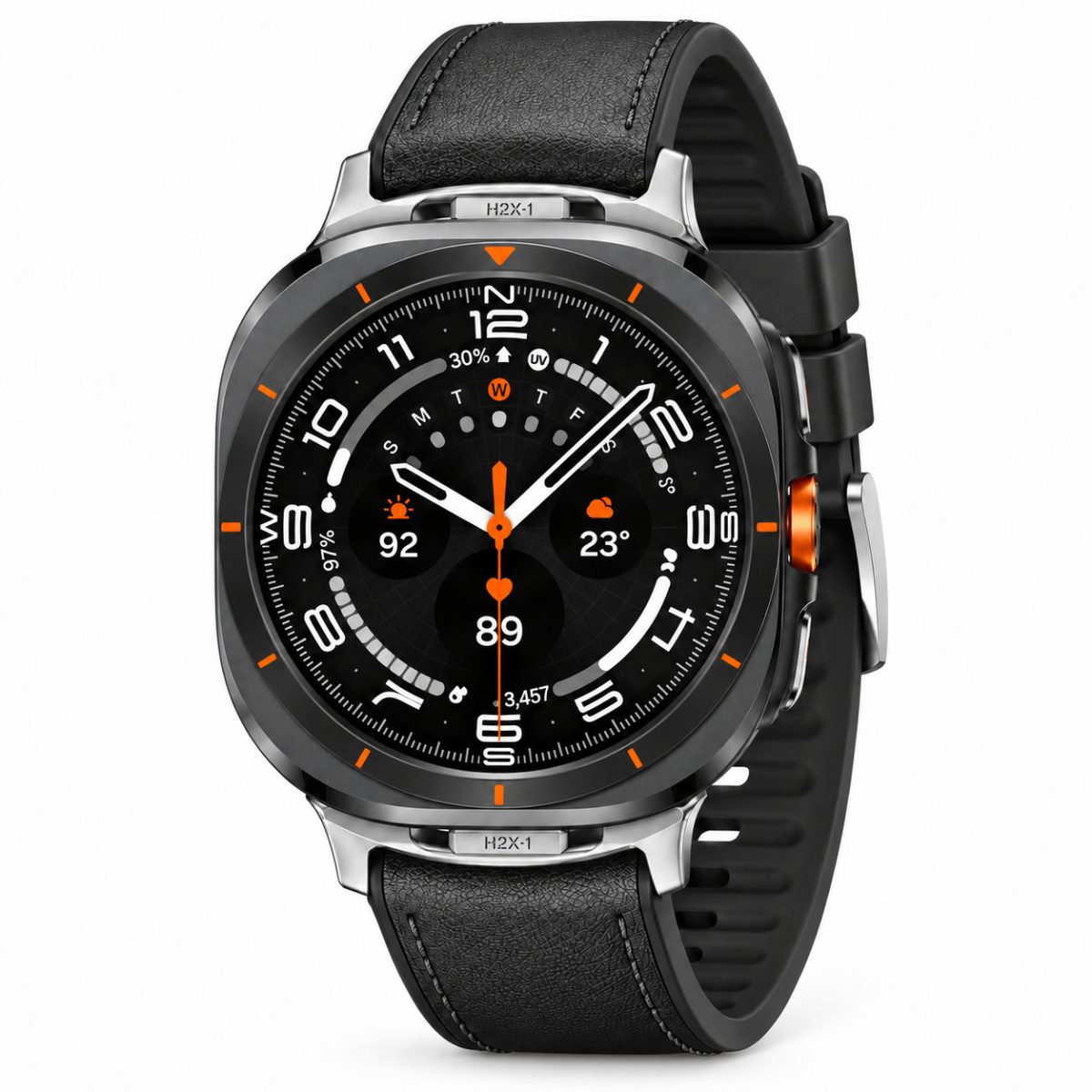 eses Kožený řemínek pro Samsung Galaxy Watch Ultra 47mm a Galaxy Watch Ultra2 47mm - Černý