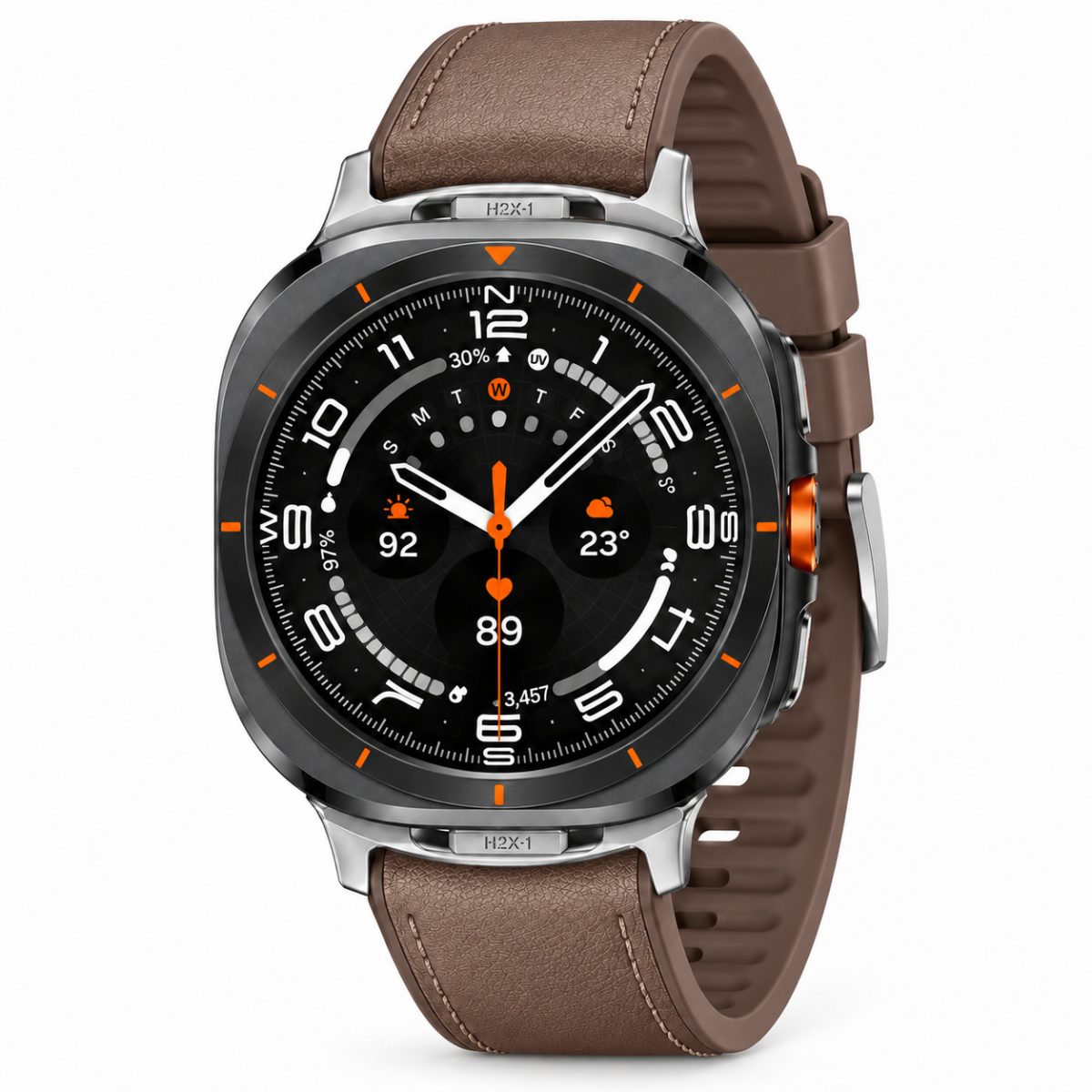 eses Kožený řemínek pro Samsung Galaxy Watch Ultra 47mm a Galaxy Watch Ultra2 47mm - Hnědý