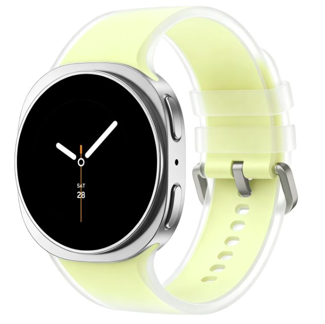 eses Silikonový řemínek pro Samsung Galaxy Watch 8 Galaxy Watch 9 - Žlutý