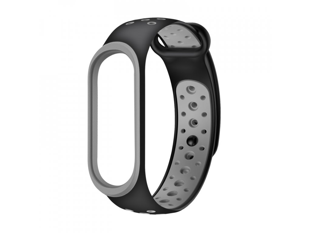eses Náramek dÃrkovaný Äerno Å¡edý pro Xiaomi Mi Band 3 a Xiaomi Mi Band 4 | ÅemÃnky pásky