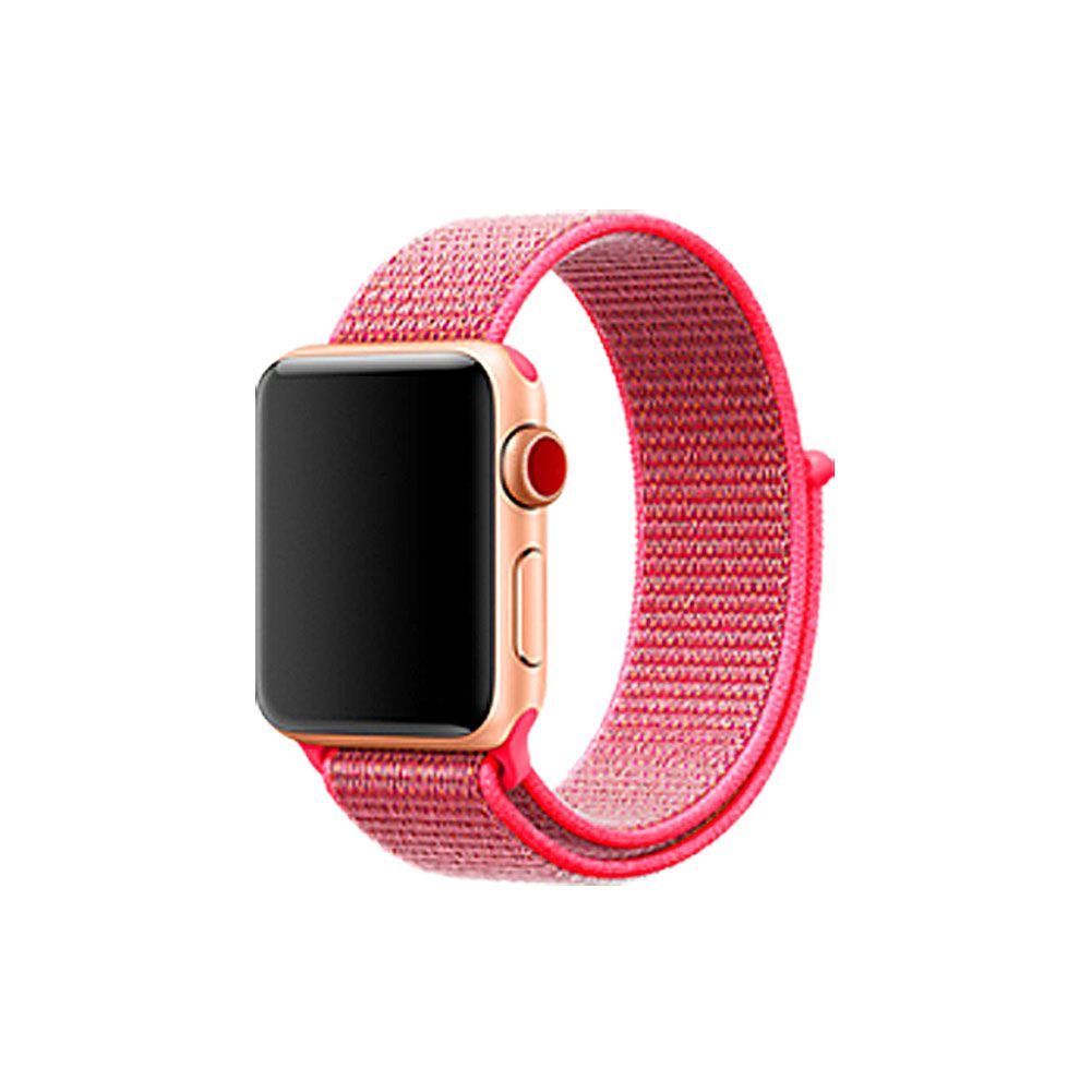 eses Nylonový řemínek pro Apple Watch - Neonově růžový, 42mm, 44mm, 45mm, 49mm