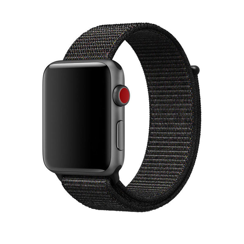 eses Nylonový řemínek pro Apple Watch - Černý 42mm, 44mm, 45mm, 49mm