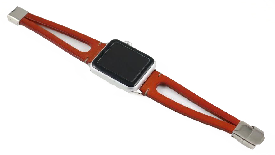 eses Dvojitý tenký vintage řemínek pro Apple Watch - Hnědý 38mm, 40mm, 41mm