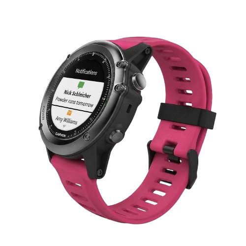 eses Silikonový řemínek pro Garmin - Růžový dírkovaný, 26 mm