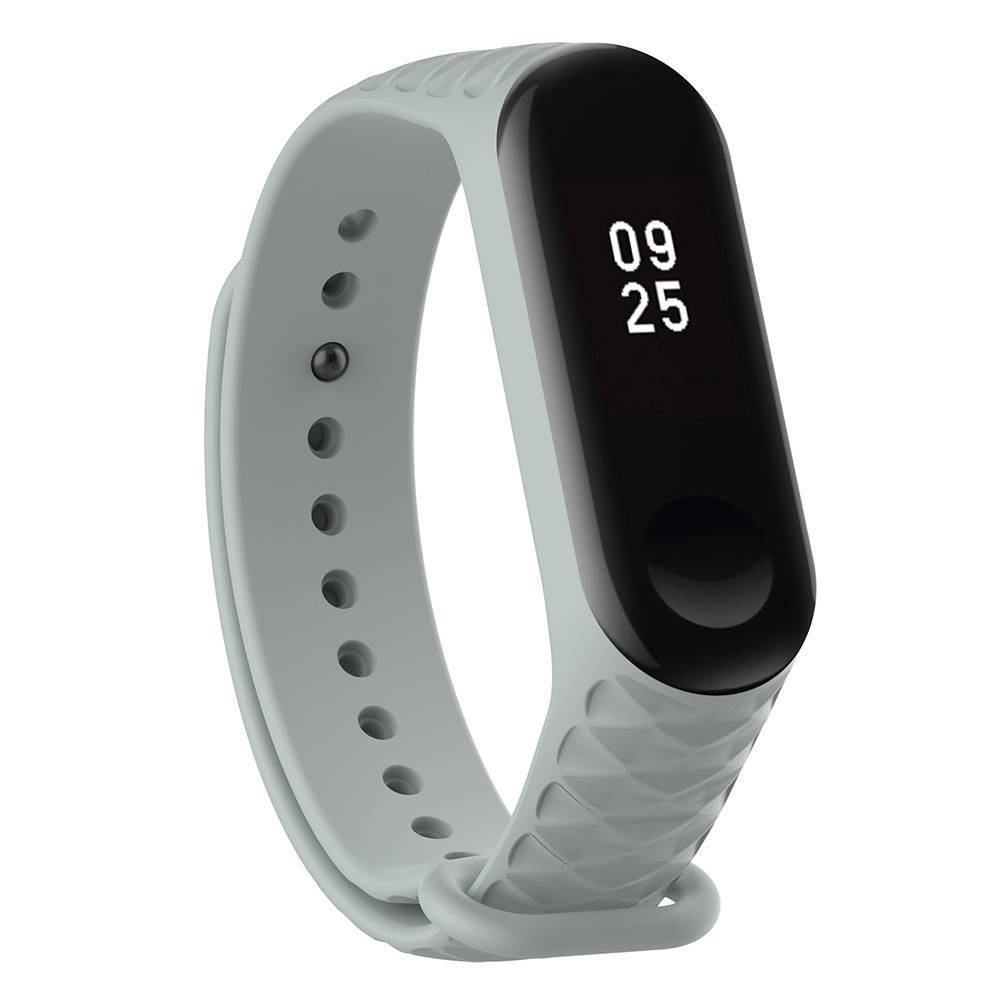 eses Náramek vzorovaný šedý pro Xiaomi Mi Band 3 a Xiaomi Mi Band 4 ...