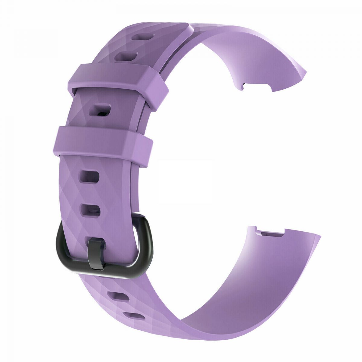 eses Silikonový řemínek světle fialový ve velikosti L pro Fitbit Charge 3/4
