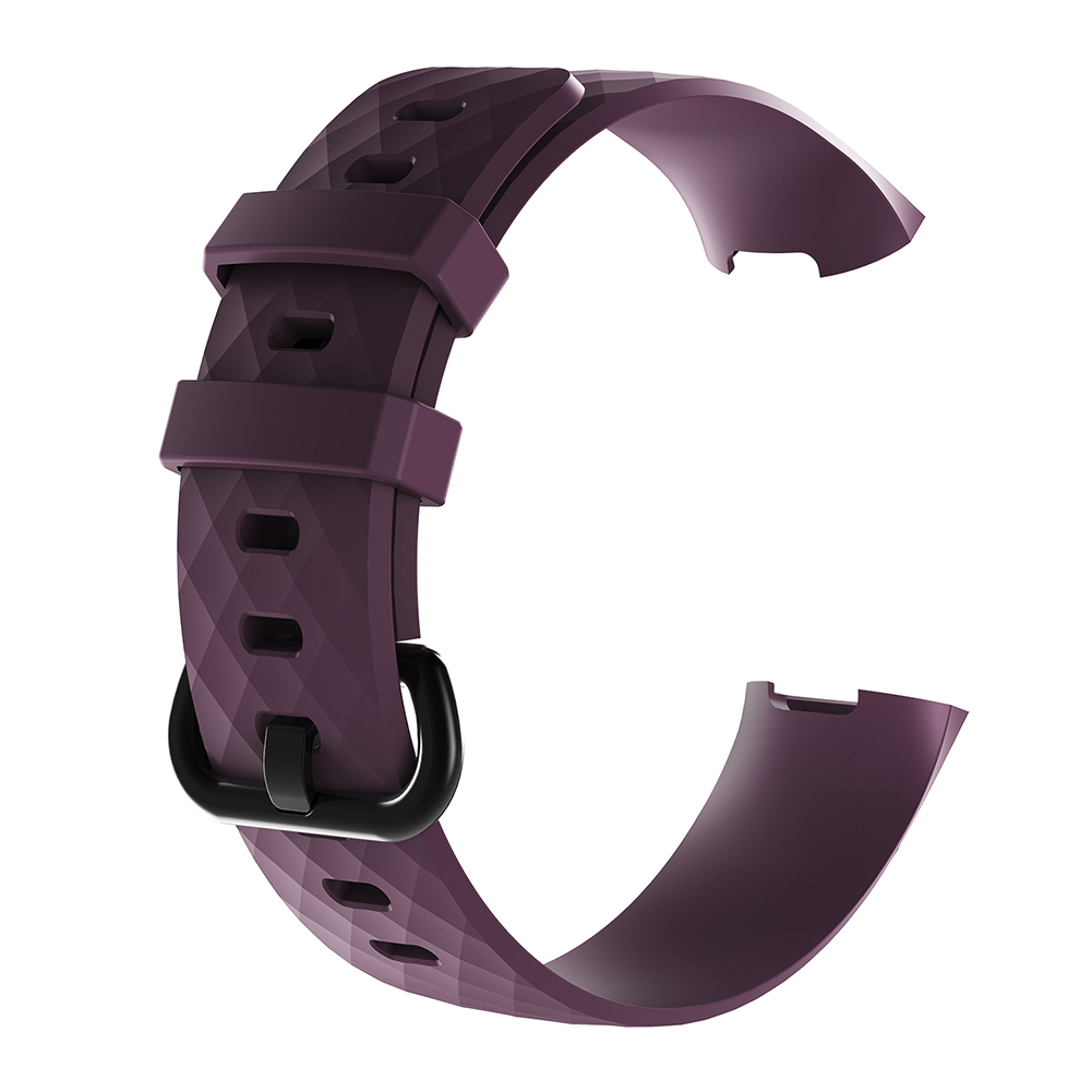 eses Silikonový řemínek tmavě fialový ve velikosti L pro Fitbit Charge 3/4