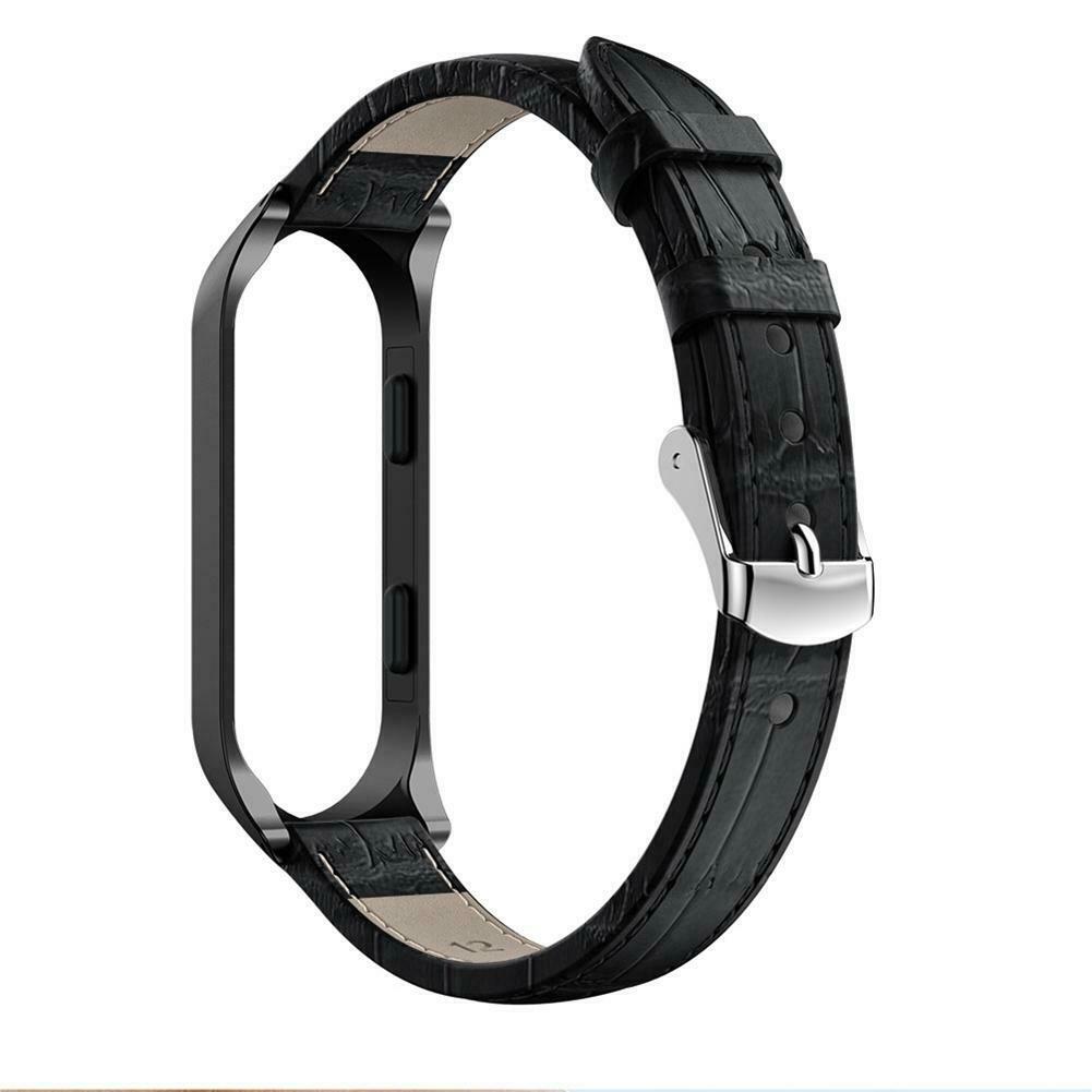 eses Kožený řemínek černý pro Xiaomi Mi Band 4